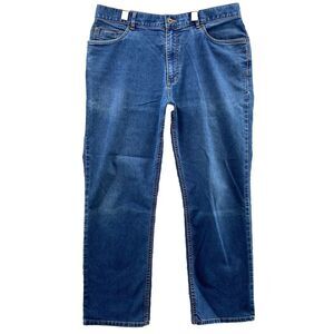 Rohan Jeans Men's 34X27* Blue Straight Indigo‎ Dye Denim Preppy Academia Pants